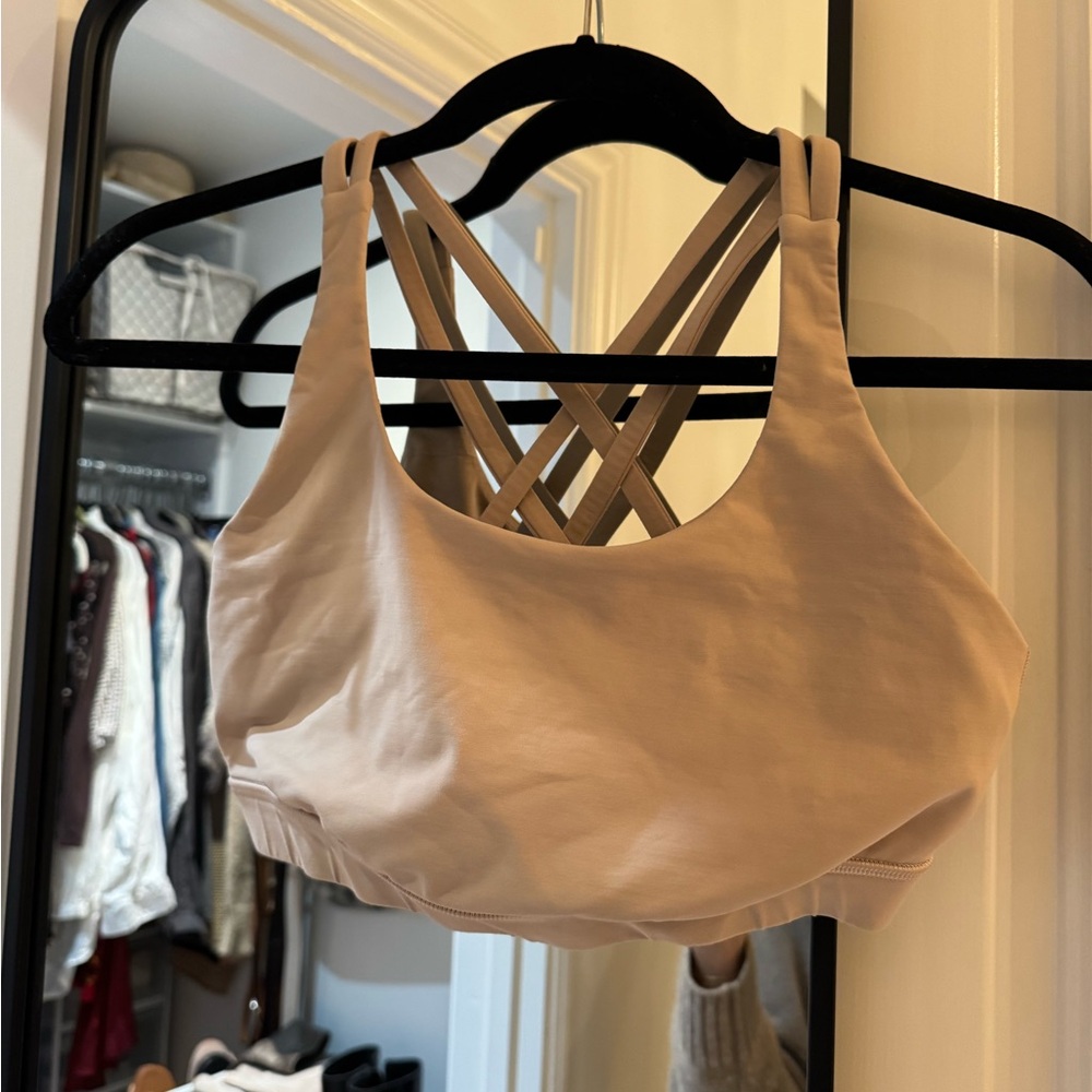 Lululemon Athletica Beige Strappy Sports Bra